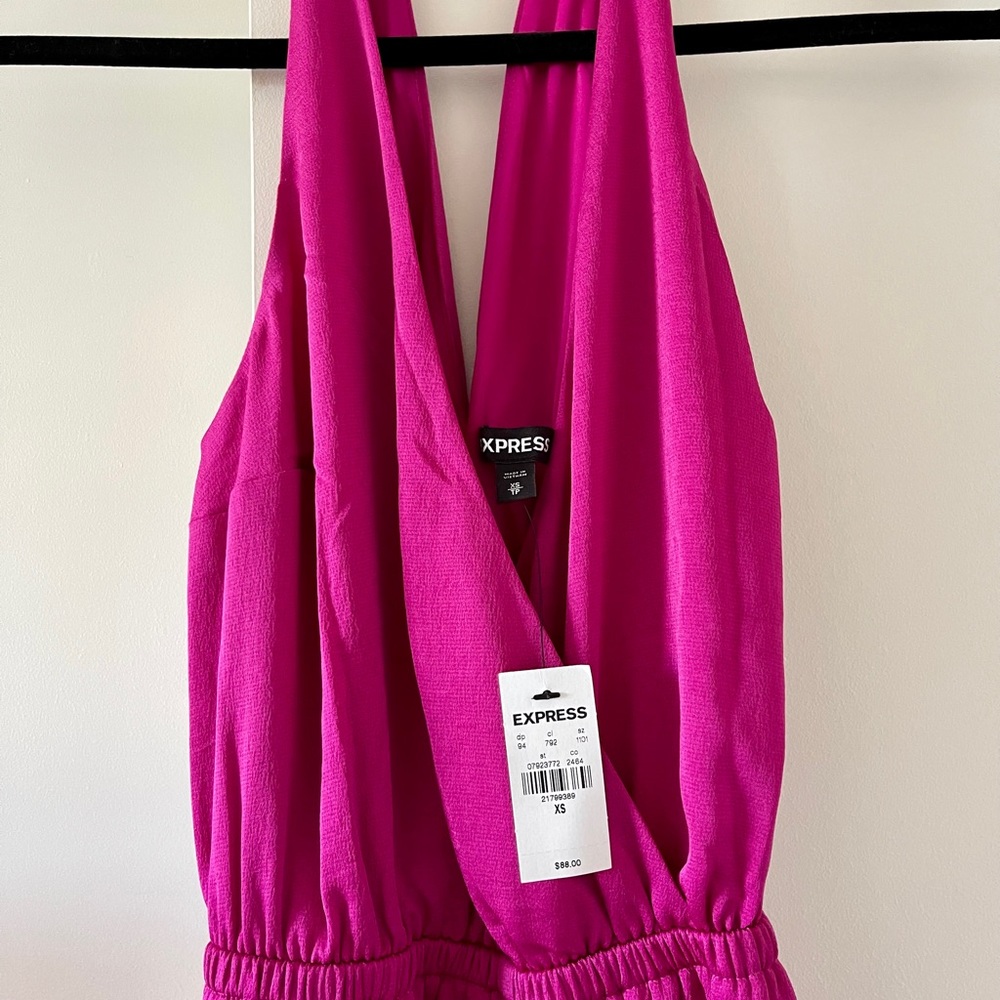 NWT Express jumpsuit fuchsia xs